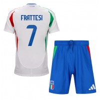Maglie da calcio Italia Davide Frattesi #7 Seconda Maglia Bambino Europei 2024 Manica Corta (+ Pantaloni corti)